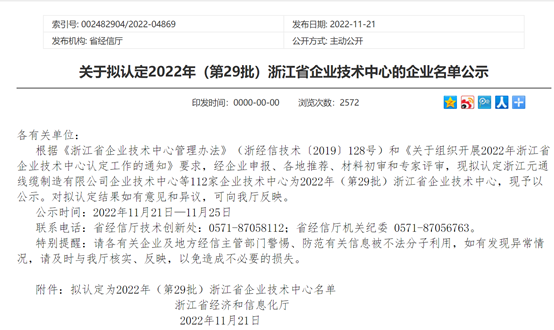 浙江省企業(yè)技術(shù)中心！本松新材首次申報(bào)并光榮上榜